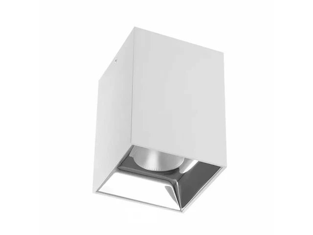 15 x opbouwarmatuur gu10 – kubus / vierkant – wit / chroom – binnen – 74 x 104 mm – ip20 - afbeelding 2 van  4