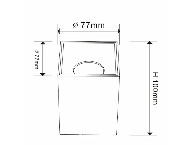 15 x opbouwarmatuur gu10 – kubus / vierkant – wit / chroom – binnen – 74 x 104 mm – ip20 - afbeelding 3 van  4