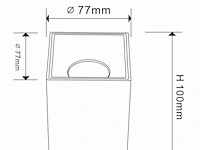 15 x opbouwarmatuur gu10 – kubus / vierkant – wit / chroom – binnen – 74 x 104 mm – ip20 - afbeelding 3 van  4