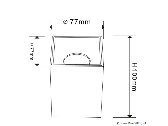 15 x opbouwarmatuurgu10 – kubus / vierkant – wit / bruin – binnen – 74 x 104 mm – ip20 - afbeelding 2 van  3