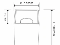 15 x opbouwarmatuurgu10 – kubus / vierkant – wit / bruin – binnen – 74 x 104 mm – ip20 - afbeelding 2 van  3
