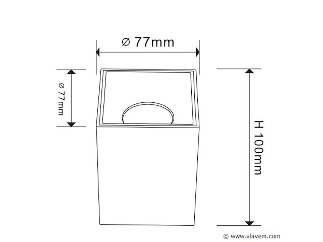 15 x opbouwarmatuurgu10 – kubus / vierkant – wit / bruin – binnen – 74 x 104 mm – ip20 - afbeelding 2 van  3