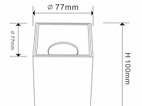 15 x opbouwarmatuurgu10 – kubus / vierkant – wit / bruin – binnen – 74 x 104 mm – ip20 - afbeelding 2 van  3