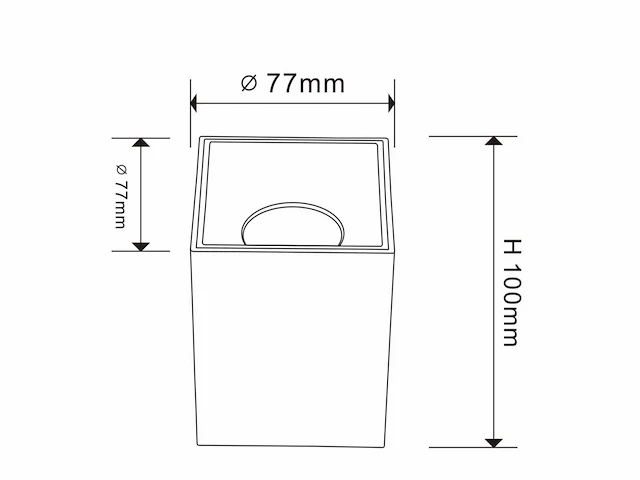 15 x opbouwarmatuurgu10 – kubus / vierkant – wit / bruin – binnen – 74 x 104 mm – ip20 - afbeelding 2 van  3