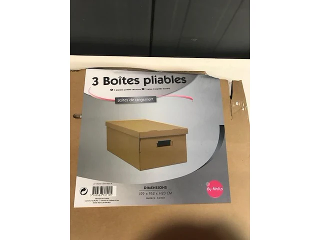 15 x opvouwbare opbergdozen - karton - afbeelding 2 van  2
