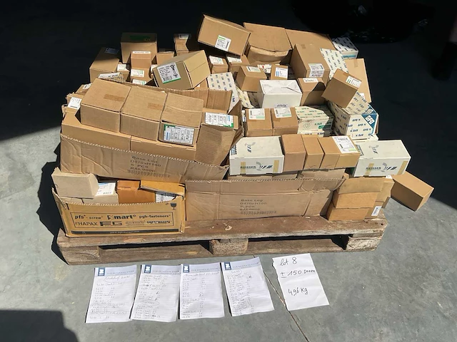 150 dozen deels inox bouten en moeren - afbeelding 1 van  15