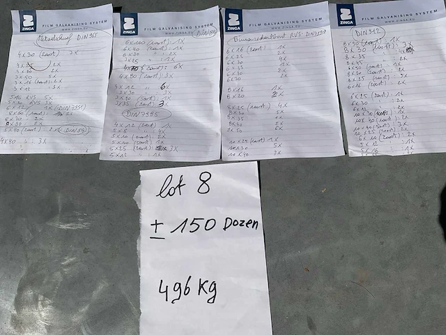 150 dozen deels inox bouten en moeren - afbeelding 8 van  15