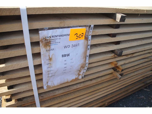 1,50 m³ eiken planken 22mm - afbeelding 2 van  4