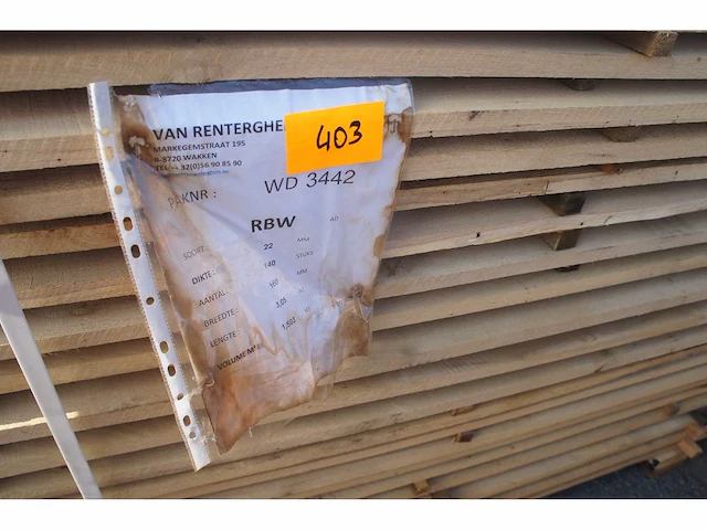 1,50 m³ eiken planken 22mm - afbeelding 2 van  3