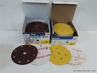 150 x schuurpads rond 150mm 50 x k100 + 100 x k320 - afbeelding 1 van  2