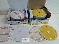 150 x schuurpads rond 150mm 50 x k150 + 100 x k320 - afbeelding 1 van  3