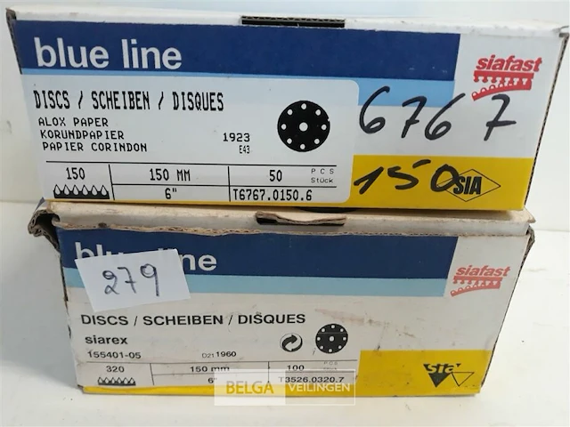 150 x schuurpads rond 150mm 50 x k150 + 100 x k320 - afbeelding 3 van  3
