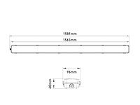 150cm dubbele led tl t8 armaturen waterdicht (8x) - afbeelding 10 van  10