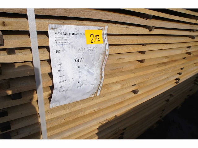 1,52 m³ eiken planken 22mm - afbeelding 2 van  3