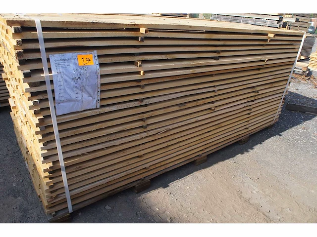 1,57 m³ eiken planken 22mm - afbeelding 1 van  4