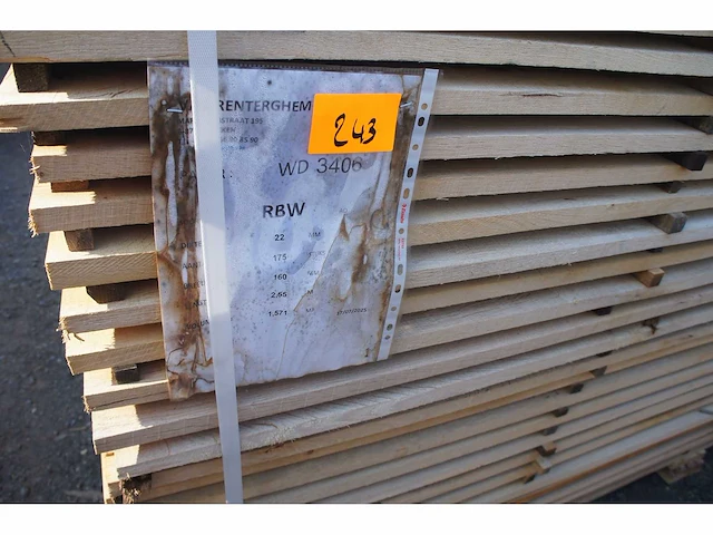 1,57 m³ eiken planken 22mm - afbeelding 2 van  4