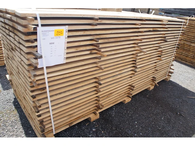 1,57 m³ eiken planken 22mm - afbeelding 1 van  4