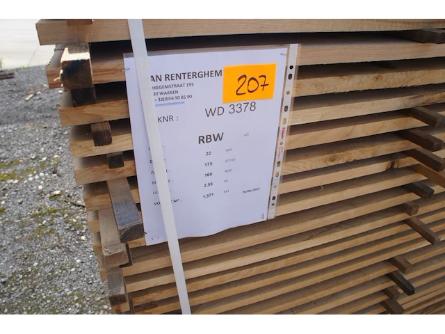 1,57 m³ eiken planken 22mm - afbeelding 2 van  4