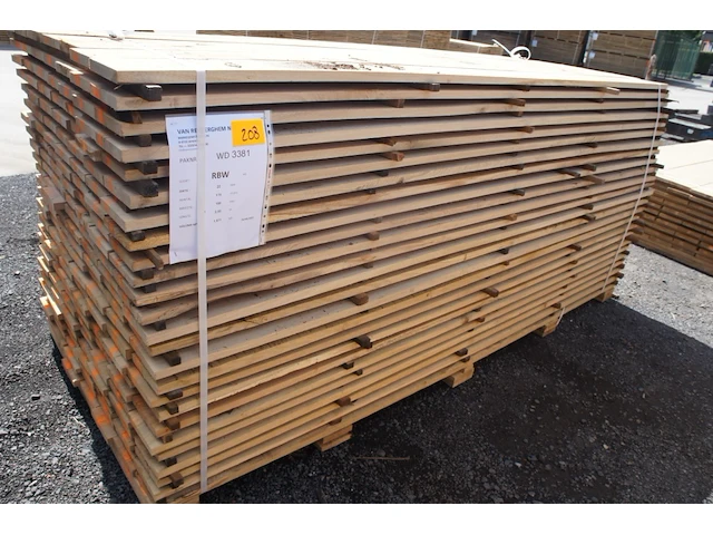 1,57 m³ eiken planken 22mm - afbeelding 1 van  4