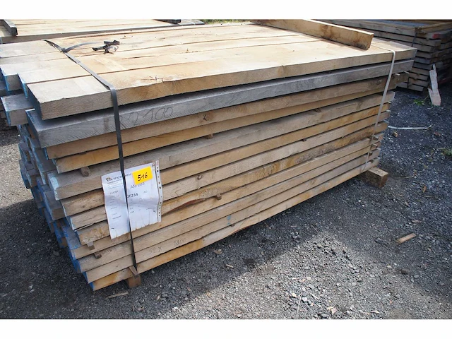 1,57 m³ eiken planken 54mm - afbeelding 1 van  4