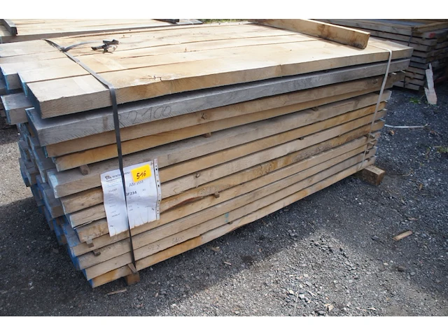 1,57 m³ eiken planken 54mm - afbeelding 1 van  4
