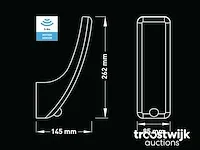 15w led wandlamp gebogen zand zwart warm wit met sensor waterdicht - afbeelding 3 van  4