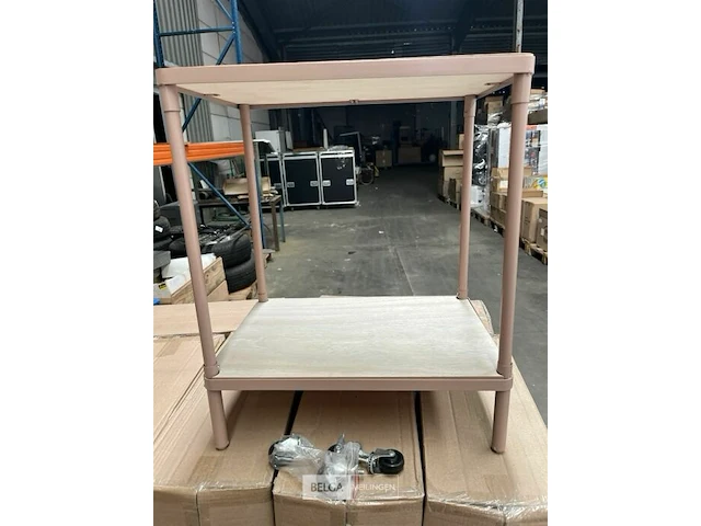 15x bijzettafeltjes op wielen l50xb35xh60 cm - afbeelding 1 van  3