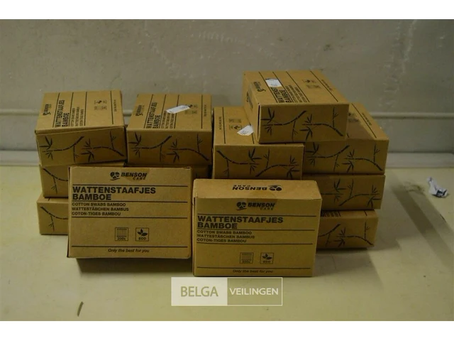 15x doosjes benson wattenstaafjes bamboe - afbeelding 1 van  2