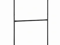 15x kledingrek met wieltjes - zwart - 130x49x198 - afbeelding 4 van  6