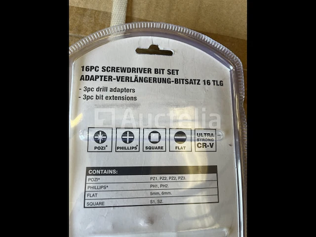 16 delige bitset met adapters en verlengstukken - afbeelding 1 van  2