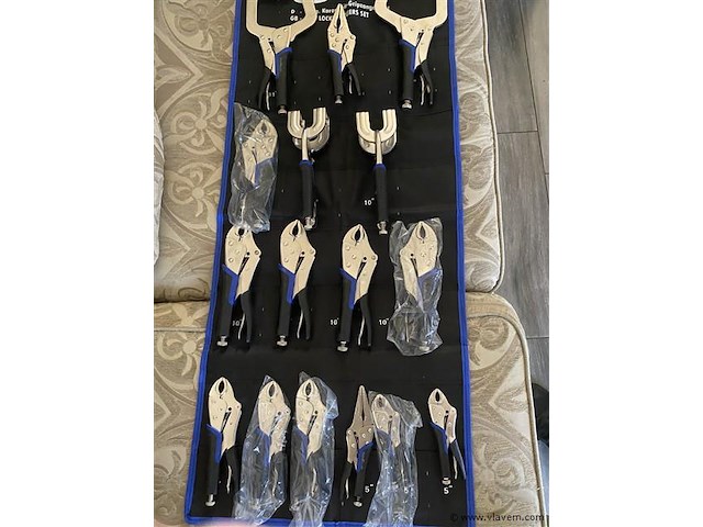 16 delige griptangen set 5 tot 11" - afbeelding 1 van  5