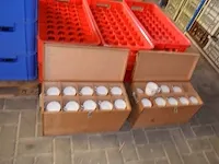 16 pvc bakken voor glazen leeg, 5 houten kisten met koffietassen en ondertassen (67,68) - afbeelding 3 van  11