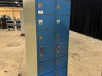 16-vaks lockerkast met sleutels - afbeelding 2 van  6