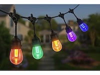 16 x 10 meter rgb led lichtslinger – e27 – waterdicht ip65 – binnen & buiten - afbeelding 1 van  4