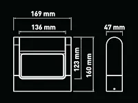 16 x 10w led wandlamp draaibaar waterdicht zand zwart - afbeelding 6 van  7