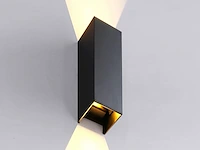 16 x 12w led zwart wandlamp duo licht verstelbaar waterdicht - afbeelding 1 van  5