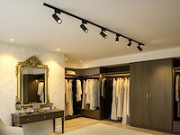 16 x 18w 3000k led pro railspot cilinder zand zwart draaibaar - afbeelding 1 van  8