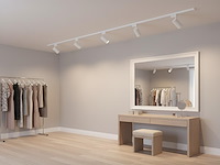 16 x 18w 4000k led pro railspot cilinder zand wit draaibaar - afbeelding 1 van  7