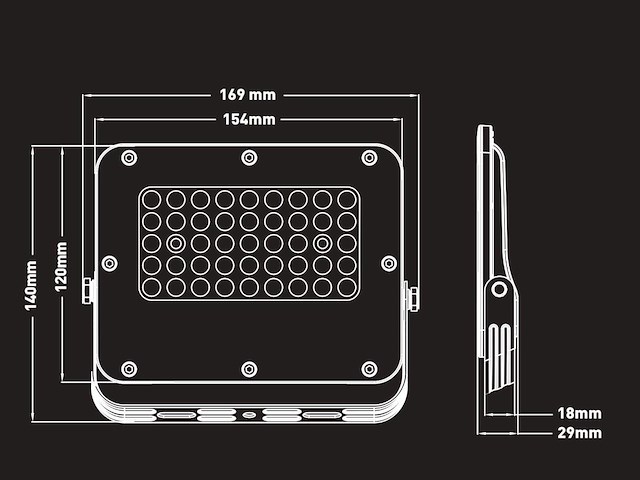 16 x 30w 3000k led breedstralers met lens waterdicht - afbeelding 4 van  6