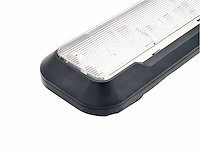 16 x 60cm pro dubbele led tl t8 armaturen waterdicht donkergrijs met reflector - afbeelding 2 van  7