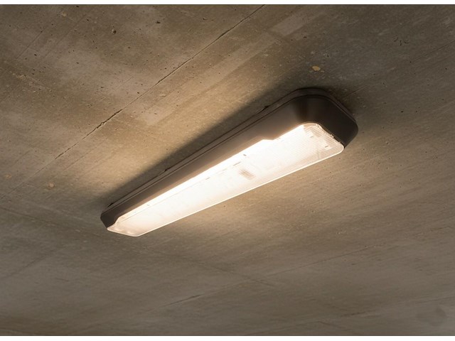 16 x 60cm pro dubbele led tl t8 armaturen waterdicht donkergrijs met reflector - afbeelding 2 van  9