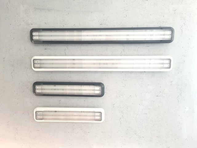 16 x 60cm pro dubbele led tl t8 armaturen waterdicht donkergrijs met reflector - afbeelding 9 van  9