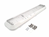 16 x 60cm pro dubbele led tl t8 armaturen waterdicht wit met reflector - afbeelding 4 van  6