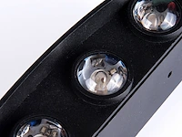 16 x 6w led wandlamp zes licht zwart warm wit waterdicht - afbeelding 5 van  7