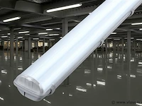 16 x dual tl armatuur 120cm – ip65 waterdicht – fluorescerend frame – binnen / buiten - afbeelding 1 van  6
