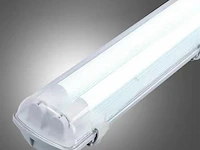 16 x dual tl armatuur 120cm – ip65 waterdicht – fluorescerend frame – binnen / buiten - afbeelding 2 van  6