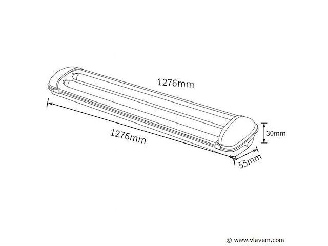 16 x dual tl armatuur 120cm – ip65 waterdicht – fluorescerend frame – binnen / buiten - afbeelding 5 van  6