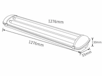 16 x dual tl armatuur 120cm – ip65 waterdicht – fluorescerend frame – binnen / buiten - afbeelding 5 van  6