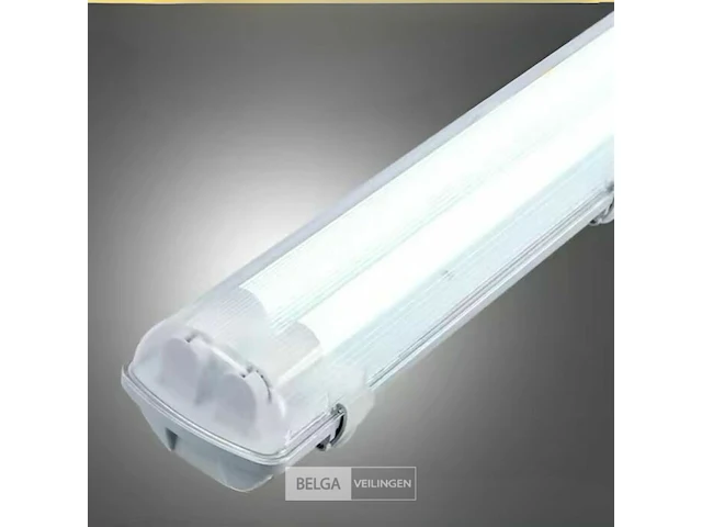 16 x dual tl armatuur 120cm – ip65 waterdicht – fluorescerend frame – binnen / buiten - afbeelding 3 van  7