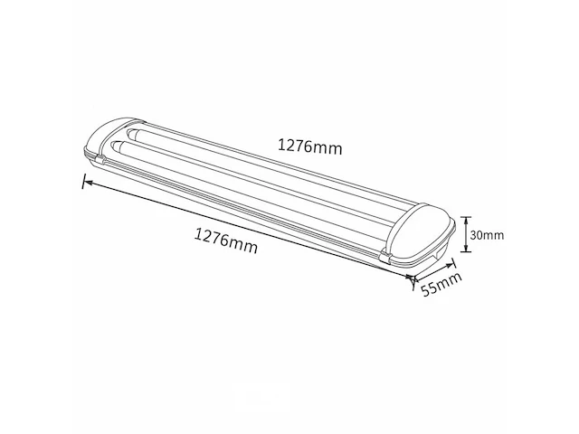 16 x dual tl armatuur 120cm – ip65 waterdicht – fluorescerend frame – binnen / buiten - afbeelding 6 van  7